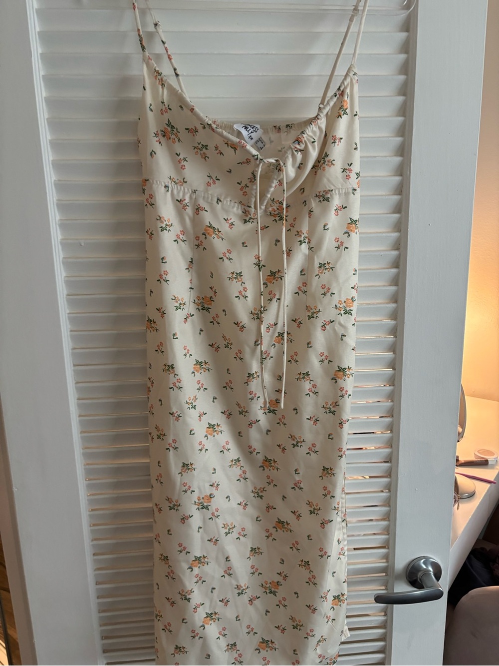 Pale Yellow Floral Dress